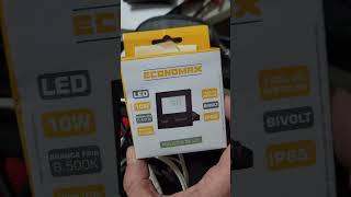 Unboxing Refletor holofote led 10W Economax [upl. by Nanaj]