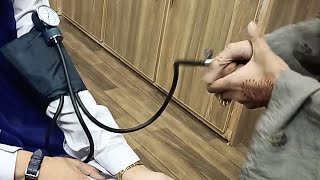 Determination of Bp by using sphygmomanometer BP apparatus [upl. by Lain]