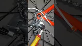 Rear derailleur cable replacement short derailleur replacement [upl. by Ahsemrak]