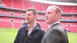 CARL FROCH SHOVES GEORGE GROVES AS TEMPERS FLARE PITCHSIDE  WEMBLEY  EXCLUSIVE FOOTAGE [upl. by Ehtyde762]