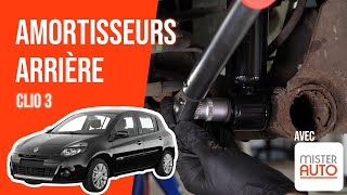 Changer les Amortisseurs arrière Clio 3 ➿ [upl. by Enilecram]