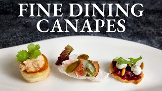 My Favorite New Years Eve Canapes  Fine Dining Finger Food [upl. by Wachtel652]