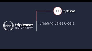 Creating Sales Goals Level 3  TSU [upl. by Eelinnej188]