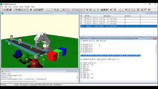 Como Programar Un Robot En COSIMIR  banda transportadora  separador de cajar de color  2024  Esp [upl. by Nnaoj]