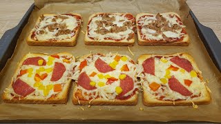 Pizza Toast Schnell einfach lecker  Pizza Toast Quick easy delicious [upl. by Anisirhc]