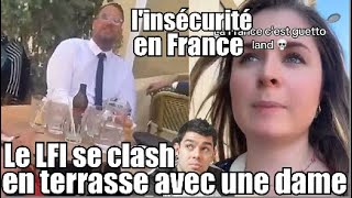 Sebastien Delogu et le LFI vs une dame qui soutient Israel ⚔️ racaille renverse des gens au hasard 😡 [upl. by Aisya]