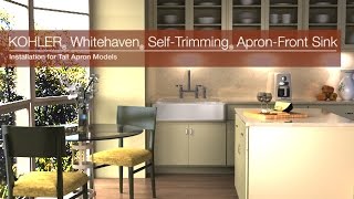 Installation  Whitehaven SelfTrimming Tall Apron Farmhouse Sink [upl. by Haizek]