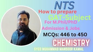 NTS GATSubject Chemistry MCQs 446 to 450 [upl. by Lumpkin952]