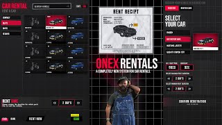 Fivem Vehicle Rental Script  Standalone  Onex Rental  Fivem Car Rental [upl. by Llemar699]