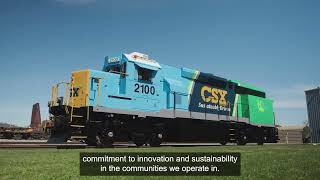 CSX Unveils Its First HydrogenPowered Locomotive in Collaboration with CPKC [upl. by Ayenat794]