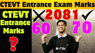 Ctevt entrance exam marks notice 2081 Nursing entrance exam marks notice 2081 [upl. by Eojyllib]