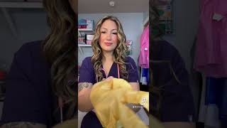 Gold NITRILE Gloves asmr relax gloves asmrgloves asmrvideos asmrglovesounds asmrtriggers [upl. by Nivlem491]