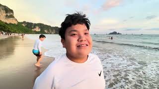 Playing at the Ao Nang Beach Krabi Thailand [upl. by Audry]