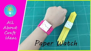 How to make Origami Watch  How To Make Easy Paper Watch Memo For Kids  Easy Origami  Paper watch [upl. by Eliathan30]