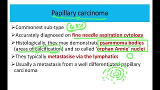 Papillary thyroid carcinoma pathology MRCS question solve CRACK MRCS [upl. by Olleina]