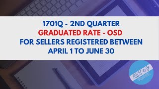 1701Q 2nd Q  graduated OSD  for new sellers [upl. by Nospmoht901]