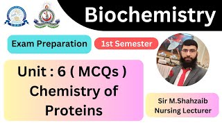 GBSN 1st Semester Biochemistry MCQs  Unit  6 Chemistry of Proteins  For Exam Preparation [upl. by Ehrman]