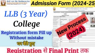 How to Fill CCS University Admission Form 2024  CCSU LLB 3Year Regular Registration Form 2024 [upl. by Rabka202]