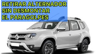 Como desmontar alternador sin retirar parachoques de la RENAULT DUSTER [upl. by Lyrac]