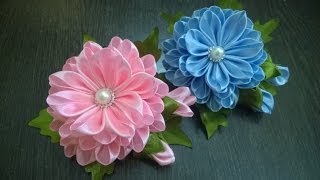 DIY Satin Kanzashi Flower  Tutorial  MyInDulzens [upl. by Ydnat]