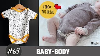 Süßen Baby Body ganz einfach selber nähen DIYNähTutorial [upl. by Zsa Zsa136]