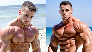 Ai Muscle Art  Huge Bodybuilder On the Beach  Beautiful Art [upl. by Ramin958]