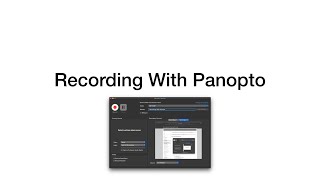 Recording with Panopto [upl. by Akinad50]