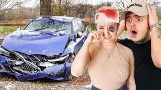 AM FACUT ACCIDENT CU NOUA LUI MASINA  PRANK [upl. by Selden655]