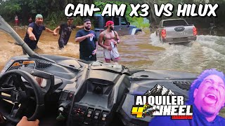 CANAM X3 vs Toyota Hilux El rio bajo crecido casi nos lleva [upl. by Naeloj460]