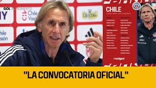 🚨LA CONVOCATORIA OFICIAL DE LA SELECCION CHILENA🚨 [upl. by Eilagam]