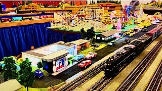 KENNYWOOD HOLIDAY LIGHTS 2024 MODEL TRAIN DISPLAY HI RAILERS [upl. by Barcellona]