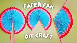 How To Make PAPER FAN  Easy Paper Fan MAKING  Paper Fan Kaisy BANATE Hain  DIY Paper Craft Ideas [upl. by Negrom19]