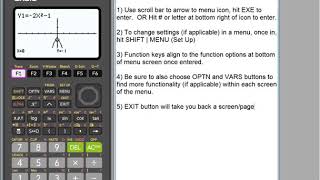 fx9750GIII Graphing Calculator Graph Menu Overview [upl. by Nemad555]