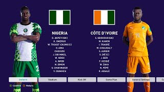 021124 Africa Cup of FINALS Nigeria VS Cote DIvoire  PES 21 WITH MODS [upl. by Ennej865]