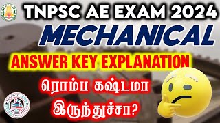 TNPSC AE 2024  MECHANICAL ANSWER KEY  Detailed Explanation  AE EXAM ANSWER KEY EXPECTED CUTOFF [upl. by Hamlen]