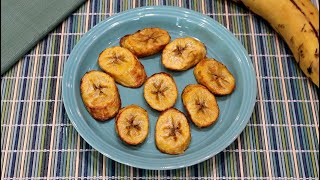 Fried Ripe Plantains  Air Fryer Program Ninja Deluxe Foodi Model [upl. by Takken]