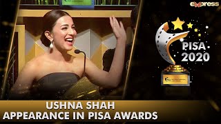 Ushna Shah Appearance In PISA Awards  PISA Award 2020  Express Tv  I2O2O [upl. by Tnairb598]