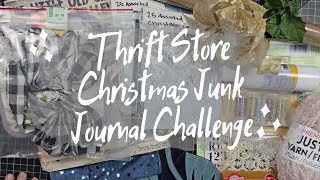 Thrift Store  Dollar Tree Christmas Junk Journal Callenge  No 1 My Supplies [upl. by Elwee]