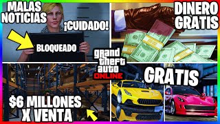 NUEVA ACTUALIZACION MALAS NOTICIAS INICIAN BLOQUEOS DOBLE en CAJAS amp DINERO GRATIS GTA Online [upl. by Sonafets]