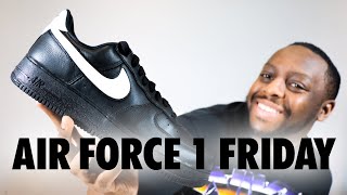 Nike Air Force 1 Retro Friday Black White On Foot Sneaker Review QuickSchopes 640 Schopes CQ0492 001 [upl. by Rovert]