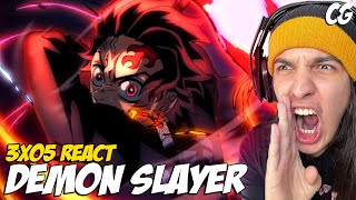 🔥 TANJIRO SOLOU O LUA SUPERIOR 4  React Demon Slayer EP 5 temporada 3  Kimetsu No Yaiba [upl. by Teleya]