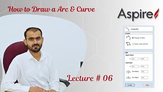 Draw Arc amp Curve in aspire 95  how to draw Curve amp Arc in aspire 95  Arc  Curve [upl. by Simetra]