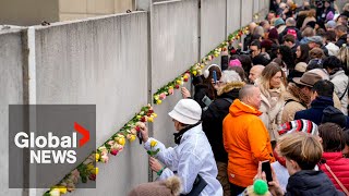 Germany celebrates 35 years since fall of Berlin Wall quotFor peace and freedomquot [upl. by Nnoryt]