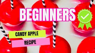 Best Candy Apple Recipe for Beginners  Perfect Super Red Candy Apples [upl. by Cirle89]