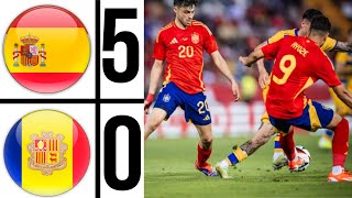 Spain vs Andorra 50 Highlights  españa vs andora resumen 2024 [upl. by Mobley]