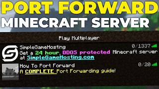 How To Port Forward Minecraft Server 2024 [upl. by Aihcropal851]