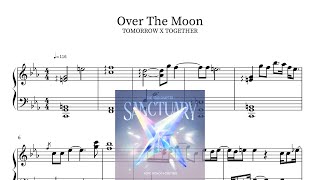 TXT투모로우바이투게더  Over The Moon Piano Sheet鋼琴譜피아노 악보 [upl. by Ynogoham687]