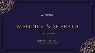 Mandira amp Sharath Wedding Live Streaming [upl. by Eesak]