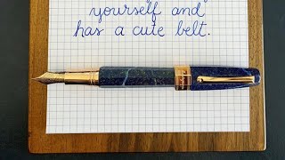 Montegrappa Extra Otto Sapphirus Fountain Pen Review [upl. by Etiragram]