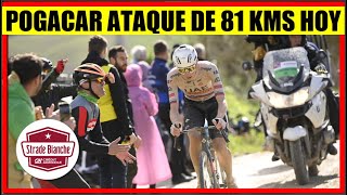 RESUMEN STRADE BIANCHE 2024 Tadej POGACAR EXHIBICION BRUTAL ATACA a 81 KMS [upl. by Aihsas]